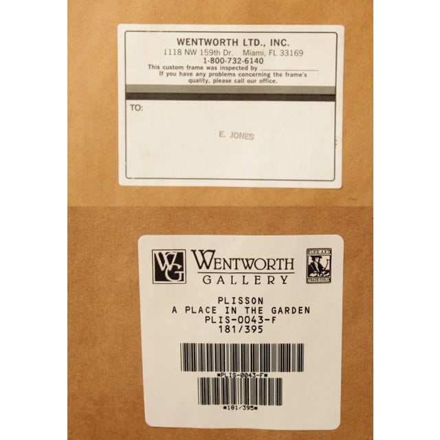 Henri Plisson 'A Place in the Garden', Custom Framed Serigraph For Sale - Image 12 of 13