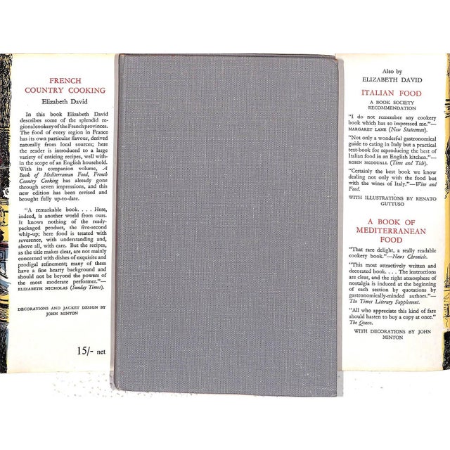 DAVID, Elizabeth [207] pp. Macdonald & Co. 1965 Second Impression 8" x 5 1/2" Decorations and jacket design by John Minton