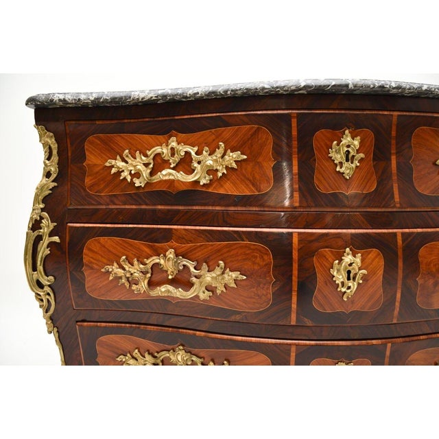 French Louis XV Marble Top Commode by Jacques Bircklé, 1750s For Sale - Image 12 of 18
