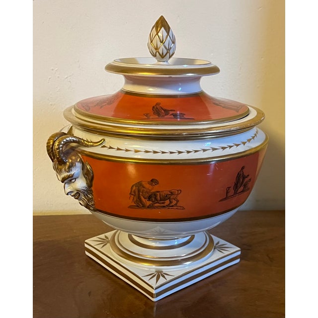 Antique Early 19th Century George III Barr, Flight & Barr Worcester Porcelain Fruit Cooler Urn Circa 1810 - 1820 For Sale In New York - Image 6 of 12