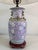Vintage Chinese Porcelain Floral Lamp With Dragon Relief For Sale - Image 4 of 12