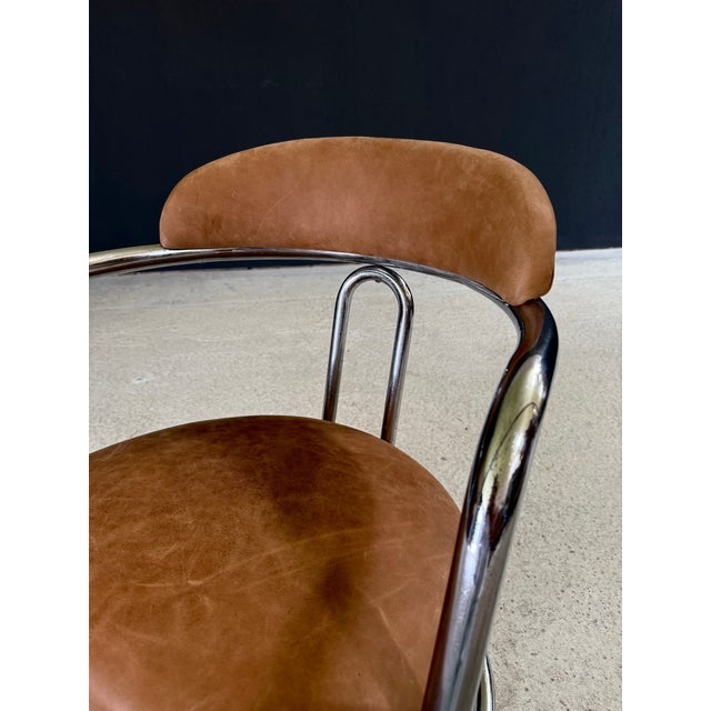 Vintage Dutch Cantilever Office Chair, 1930s For Sale - Image 11 of 18