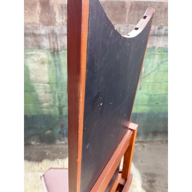 Frank Lloyd Wright Style Studio Craft Mid Century Triange / Tripod Accent Chair- Sold Individually For Sale In Madison - Image 6 of 9
