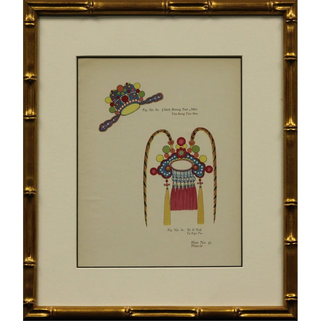 Chinese Headdress Color Painting For Sale