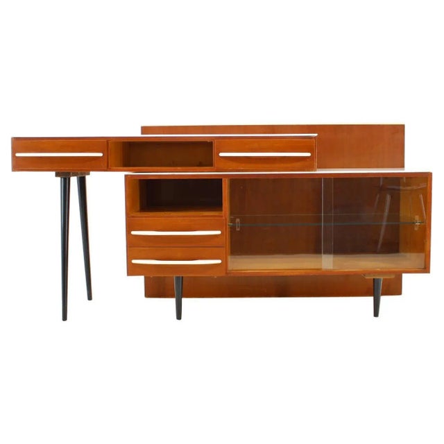 Modular Desk and Chest of Drawers by M. Pozar, Czechoslovakia, 1960s, Set of 2 For Sale - Image 9 of 9