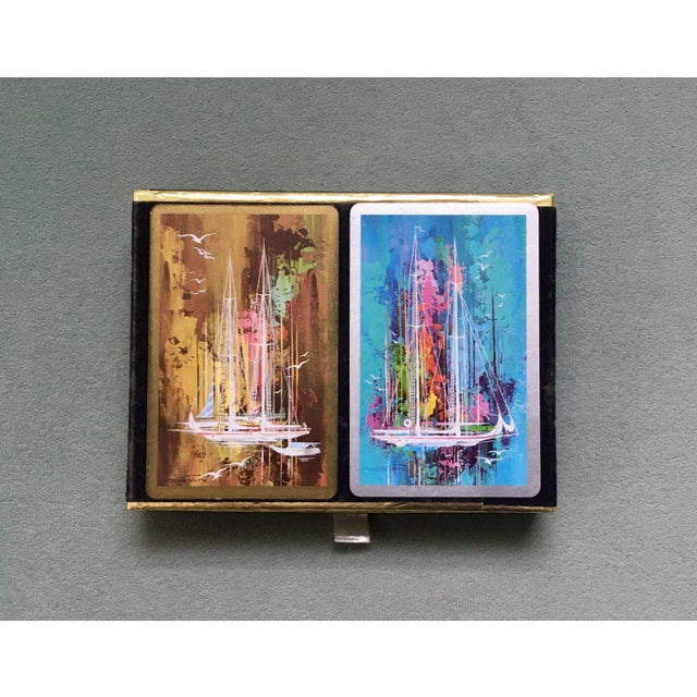 1960s Vintage Congress Abstract Sailing Playing Cards For Sale - Image 12 of 13