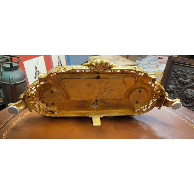 Gothic Antique Gilt Bronze French Inkwell For Sale - Image 3 of 8