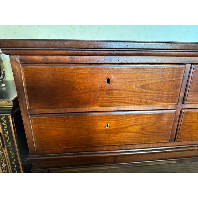 Early 20th Century Antique English Mahogany Sideboard / Server, C. 1905 — 6 Drawers, 61″ W For Sale - Image 5 of 13