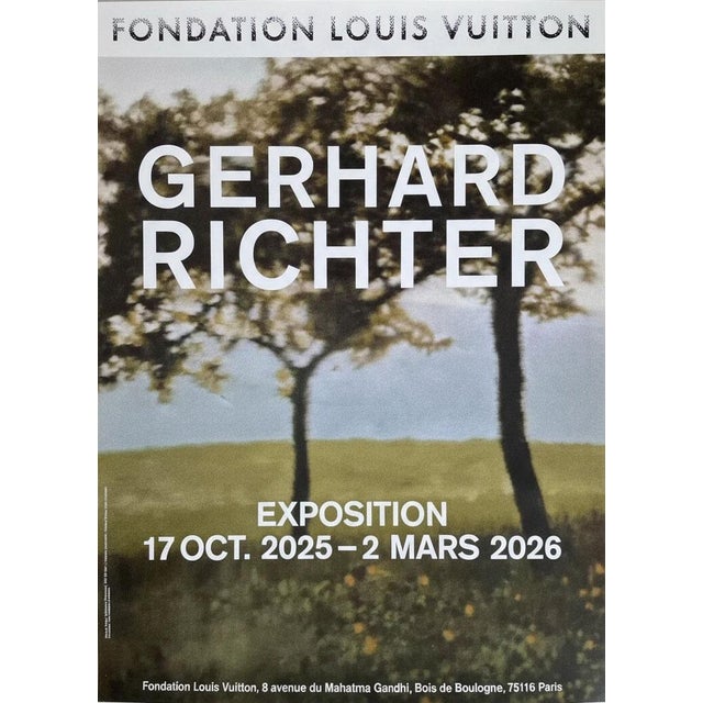 Gerhard Richter Fondation Louis Vuitton IIII Official Exhibition Poster Dimensions: 19,7 x 27,5 in / 50 x 70 cm Sold unframed