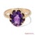 Metal Mid 20th Century Vintage Amethyst Ring 14k (585) Yellow Gold Vintage Amethyst Ring, Size 5 For Sale - Image 7 of 9