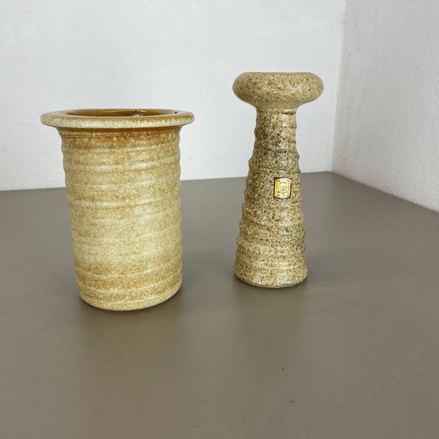 Ceramic Studio Pottery Vases from Vest Ceramics, Netherlands, 1970, Set of 2 For Sale - Image 4 of 18