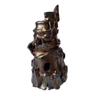 Contemporary Sculptural Ceramic Vase by Diane Grant For Sale