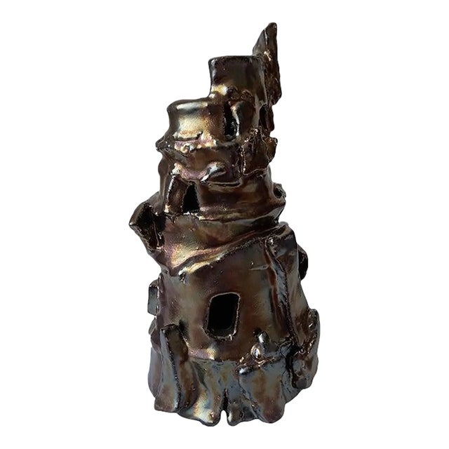 Contemporary Sculptural Ceramic Vase by Diane Grant For Sale