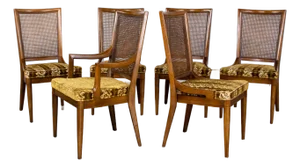 1960s American Modernist Dining Chairs Custom Folio 3 Collection by Henredon Set of 6