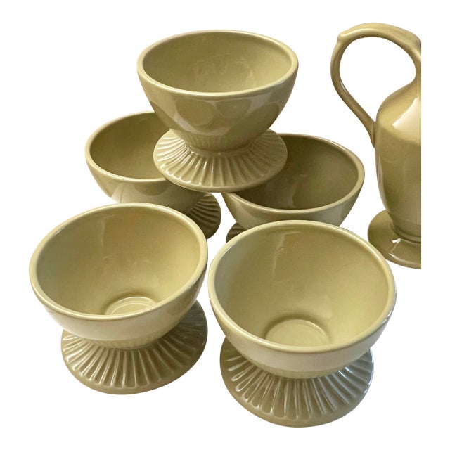 Waterford Great Room Irish Breakfast Bowl Footed Green Gloss Finish- 4 For Sale