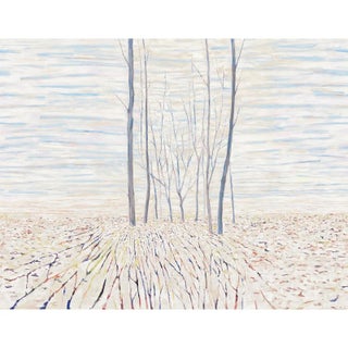 Schumacher Acanthus Forest Panel Set in Cool Multi - 4 Panels For Sale