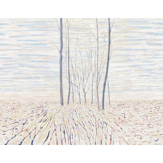 Schumacher Acanthus Forest Panel Set in Cool Multi - 4 Panels For Sale
