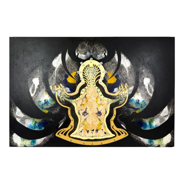 "Marginal Madonna" Abstract Relief With Rorschach Patterns Sculpture by Mickey "Kano" Kane For Sale