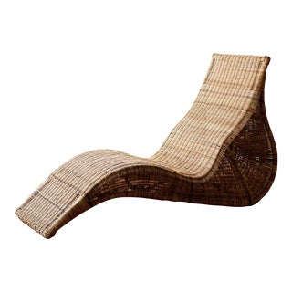 Carl Öjerstam Wicker Chaise Lounge For Sale