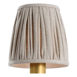 Visual Comfort Signature 4" Pleated Natural Linen Shade For Sale