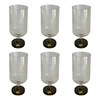 Variation Smoked Foot Beer Glasses by Tapio Wirkkala for Rosenthal, 1970s, Set of 6 For Sale