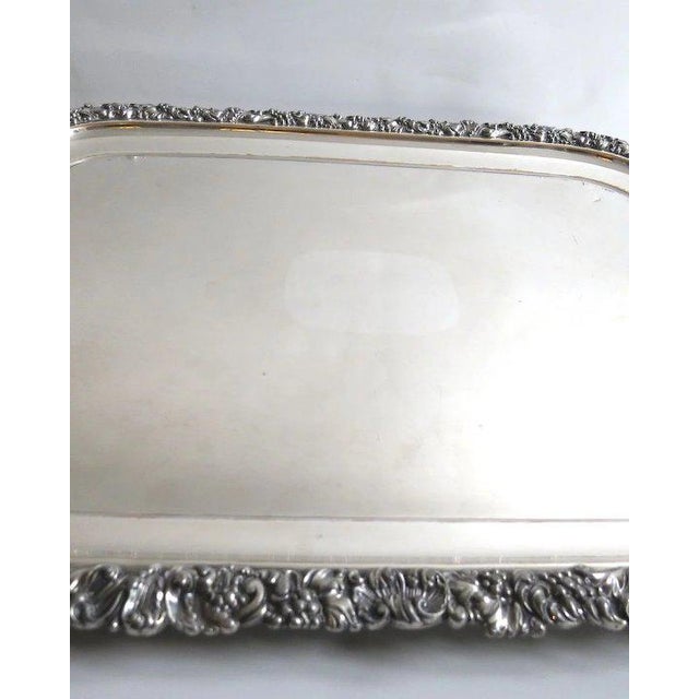 Silver English Old Sheffield Fused Plate Tray Footed c 1810 For Sale - Image 8 of 9