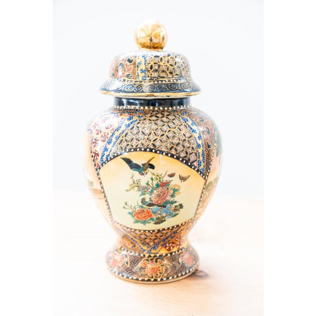 Chinese vase, 60s, ceramic, hand-painted.