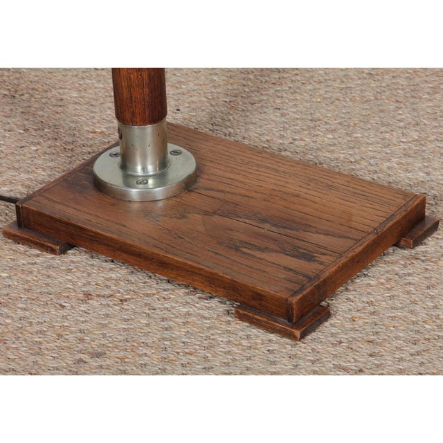 Vintage Floor Lamp in Oak, 1950s For Sale - Image 4 of 11