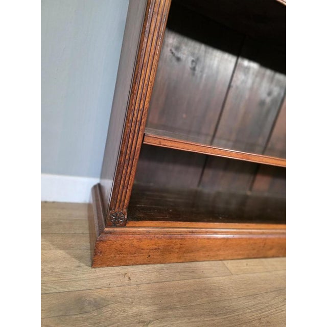 Antique Victorian Adjustable Openshelf Bookcase in Walnut, 1890s For Sale - Image 5 of 7