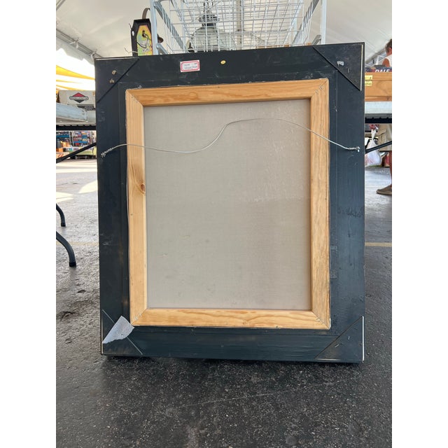 Wood Late 20th Century Impressionist Painting of Lily Pond Framed Signed by R Grove For Sale - Image 7 of 7