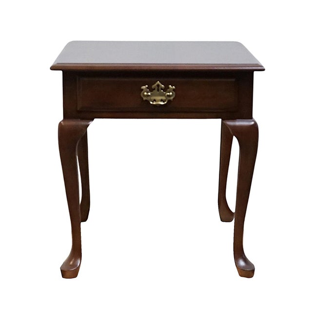 Brown Pennsylvania House Solid Cherry Traditional Queen Anne Style 21" Accent End Table 11-1114 For Sale - Image 8 of 13