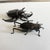 Metal Articulated Bronze Stag Beetle and Cricket Figures For Sale - Image 7 of 10