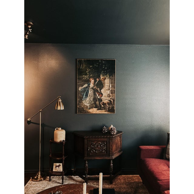 Antique oil painting on canvas.