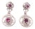 14 Karat White Gold Ruby Drop Dangle Earrings For Sale