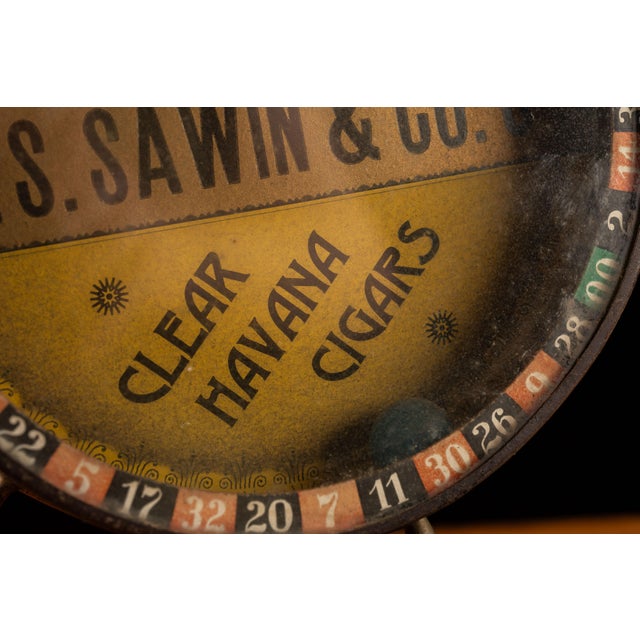 Early 20th Century Early 20th Century j.s. Sawin & Co. Roulette-Wheel Cigar Cutter Display For Sale - Image 5 of 5