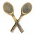 1970s Cast Brass Double Tennis Racket Door Knocker For Sale