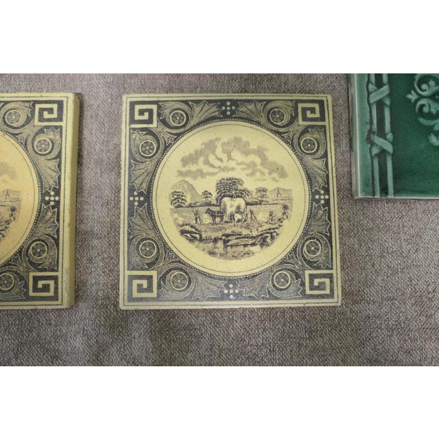 Victorian Ceramic Tiles, Set of 7 For Sale - Image 6 of 8