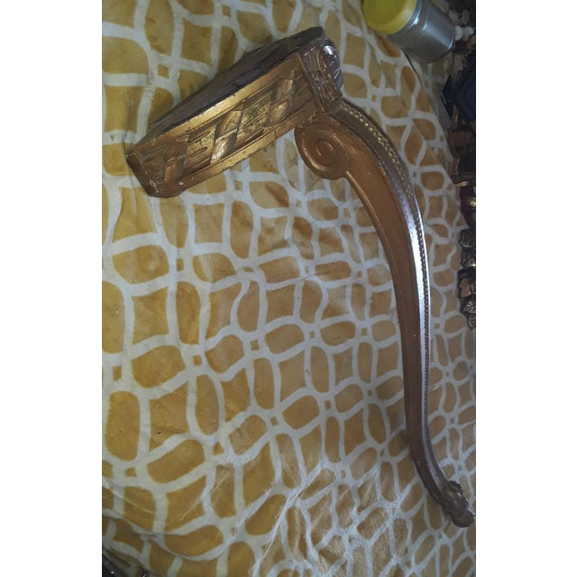 Rare 19thc French Louis XVI Slim Size Half Moon Carved Giltwood Console Table. Lovely mirrored top. This is a very...