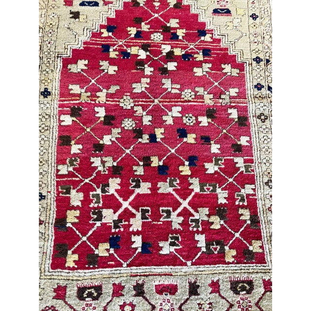 Late 19th Century Antique Turkish / Konya-Area Prayer Rug C-1880 For Sale - Image 5 of 10