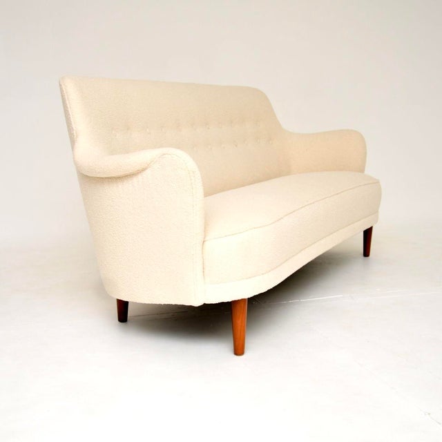 Carl Malmsten Vintage Swedish Samsas Sofa attributed to Carl Malmsten, 1960s For Sale - Image 4 of 10