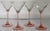 Contemporary Vintage Made in France Blush Pink Martini Glasses - Set of 4 For Sale - Image 3 of 5