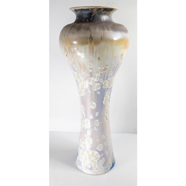 Contemporary Contemporary Studio Pottery Crystalline Glazed Vase by Paul Linden For Sale - Image 3 of 14