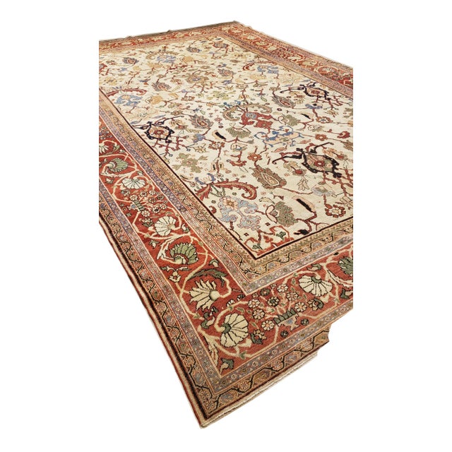 Antique Persian Sultanabad Rug, 10'5x15'2 For Sale - Image 9 of 13
