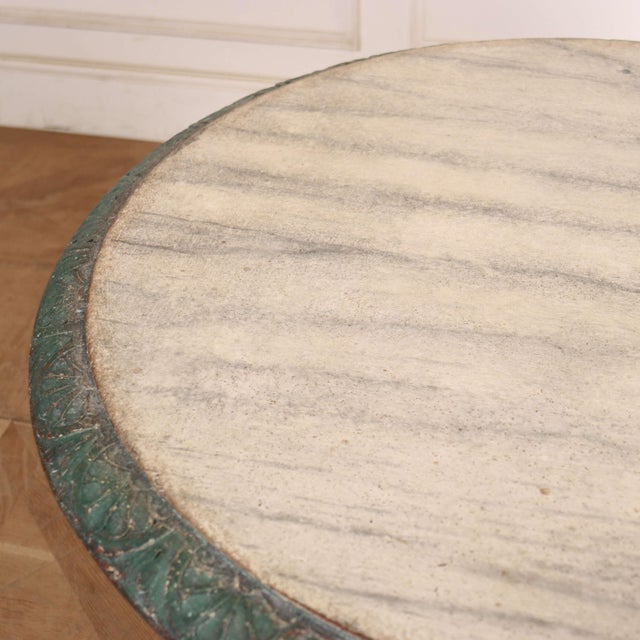 Green German Carved Oak Lamp Table, 1890s For Sale - Image 8 of 10