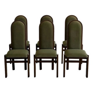 Arched Oak Dining Chairs- Set of 6 For Sale