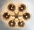 Italian 21st Century Hive Polished Brass Smoky Bubbles Murano Flush Mount by Fabio LTD For Sale - Image 3 of 9