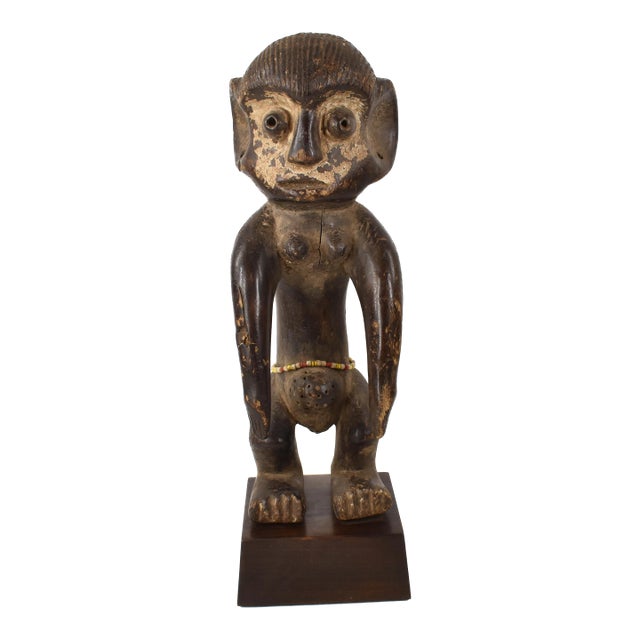 Early 20th Century Yaka Wood Figure on Custom Base For Sale