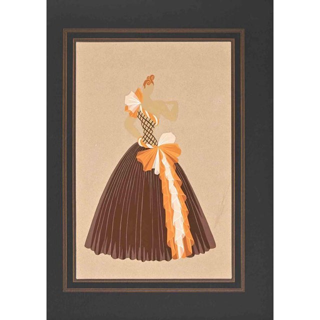 Erté, Costume Design, 20th Century, Gouache on Paper For Sale