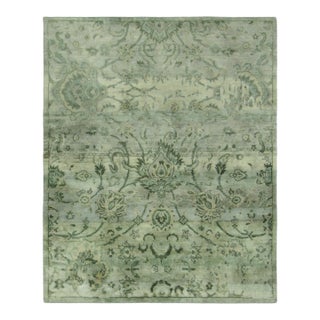 Rug & Kilim’s Persian-Inspired Rug in Soft Greens and Blues With Floral Patterns For Sale