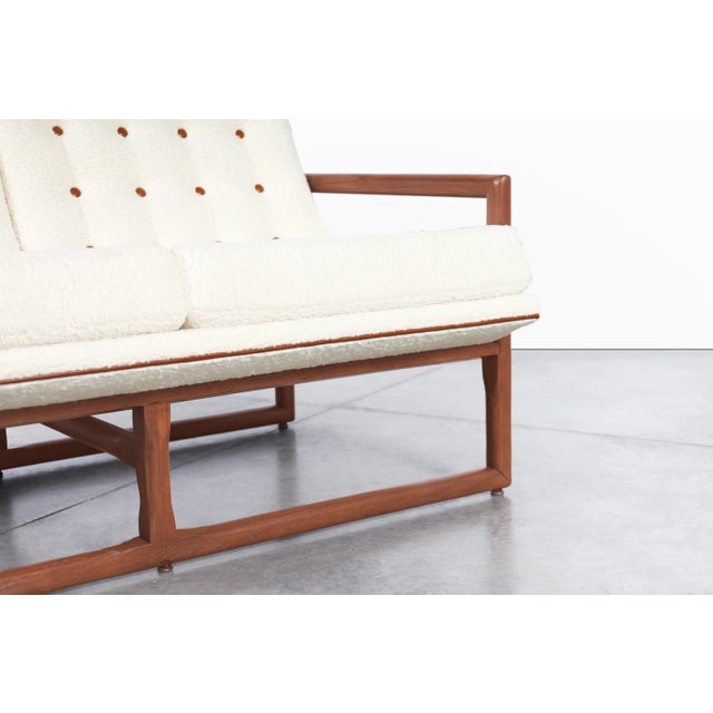 Wood Mid-Century Modern Walnut Loveseat Attributed to Milo Baughman for Thayer Coggin For Sale - Image 7 of 10